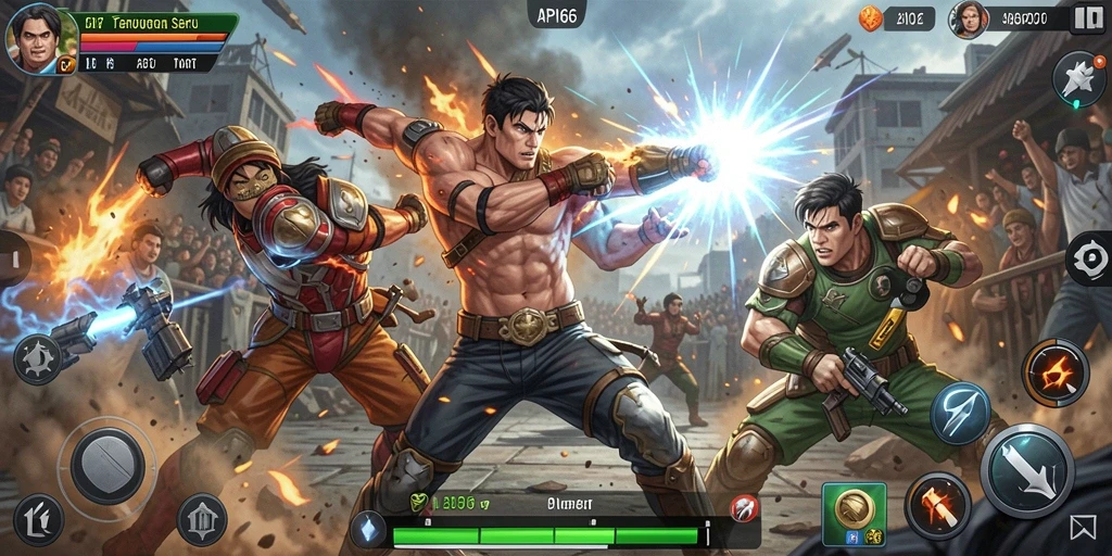 Tampilan gameplay yang mendebarkan dan penuh aksi dari API66.