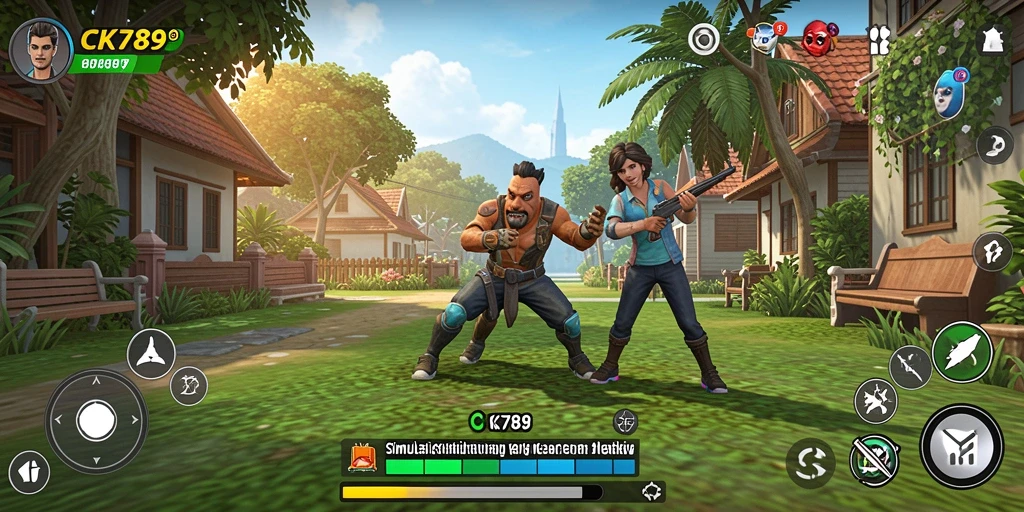 Screenshot CK789 menunjukkan interaksi dan gameplay yang imersif dalam simulasi dunia.