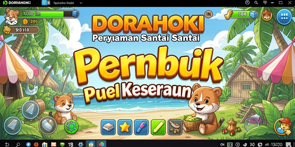 Screenshot gameplay DORAHOKI menunjukkan keseruan permainan santai.