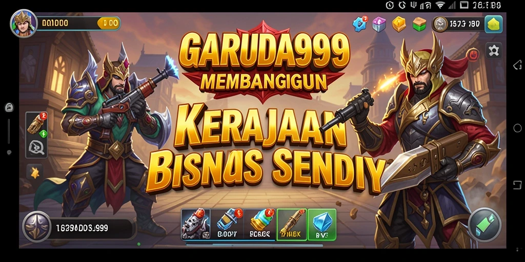 Tampilan gameplay GARUDA999 yang menampilkan interaksi bisnis yang dinamis.