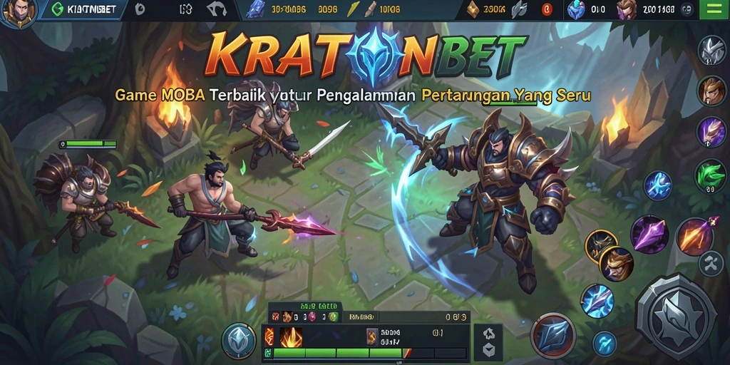 Tampilan seru gameplay KRATONBET dalam pertarungan tim.