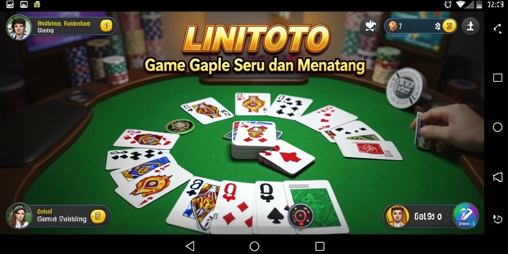 Tampilan gameplay seru dalam LINITOTO, nikmati permainan Gaple yang mendebarkan.
