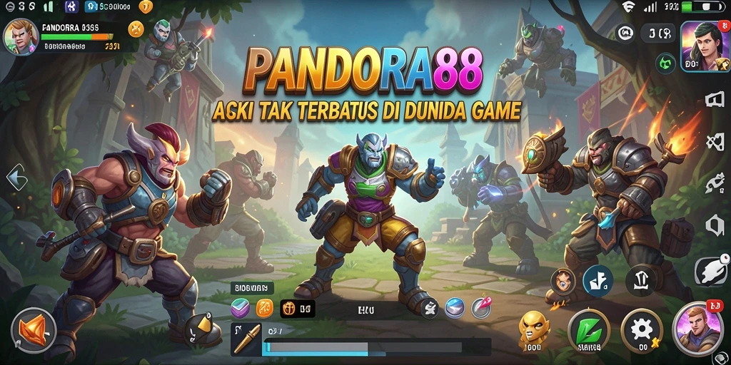 Penggambaran seru gameplay PANDORA88 dengan aksi yang mendebarkan.