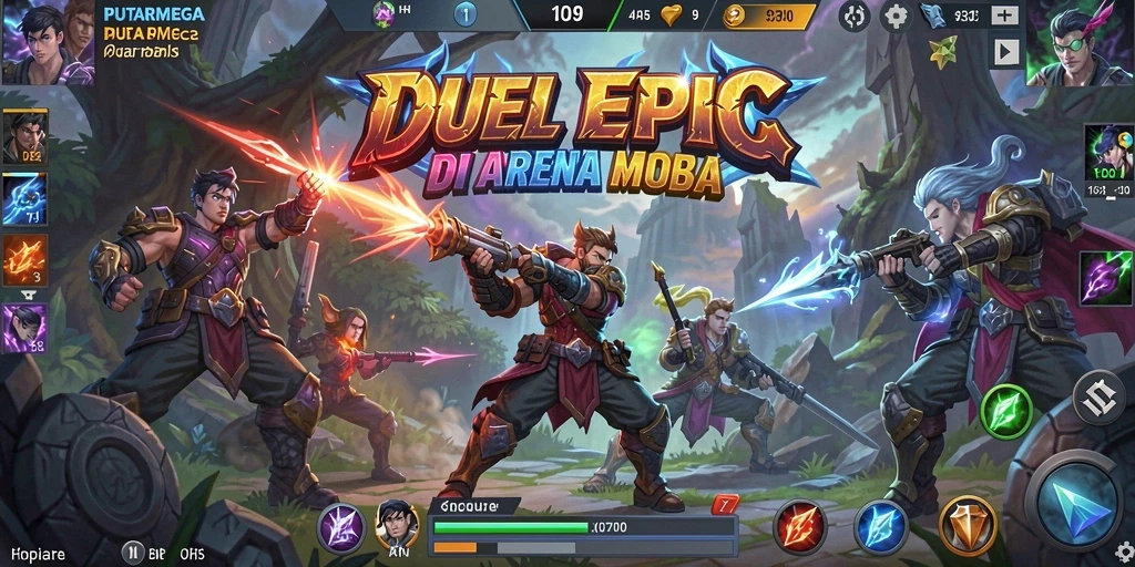 Screenshot gameplay seru di arena MOBA PUTARMEGA.