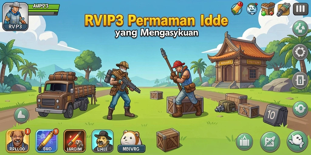 Tampilan utama gameplay RVIP3 yang seru dan menawan.