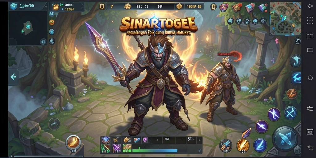 Gameplay SINARTOGEL yang menampilkan pertarungan seru di dunia MMORPG.
