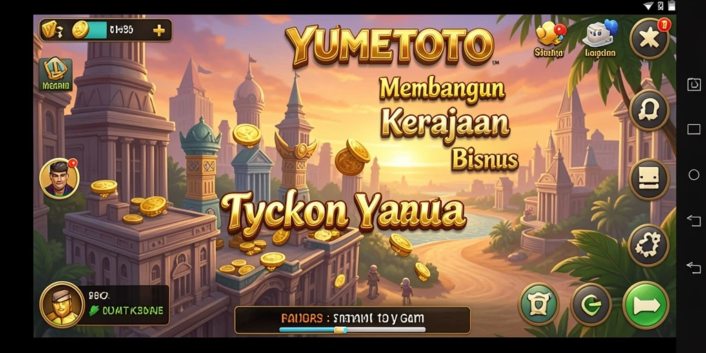 Tampilan gameplay menarik dalam YUMETOTO dengan elemen Tycoon.