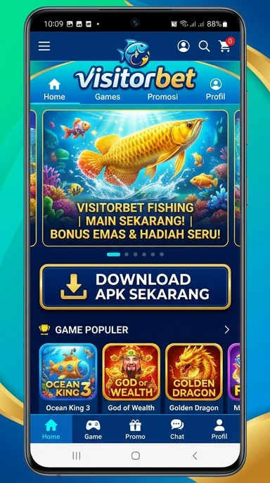 Tampilan aplikasi visitorbet yang mudah digunakan.